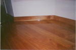 Red birch trim matches the flooring.